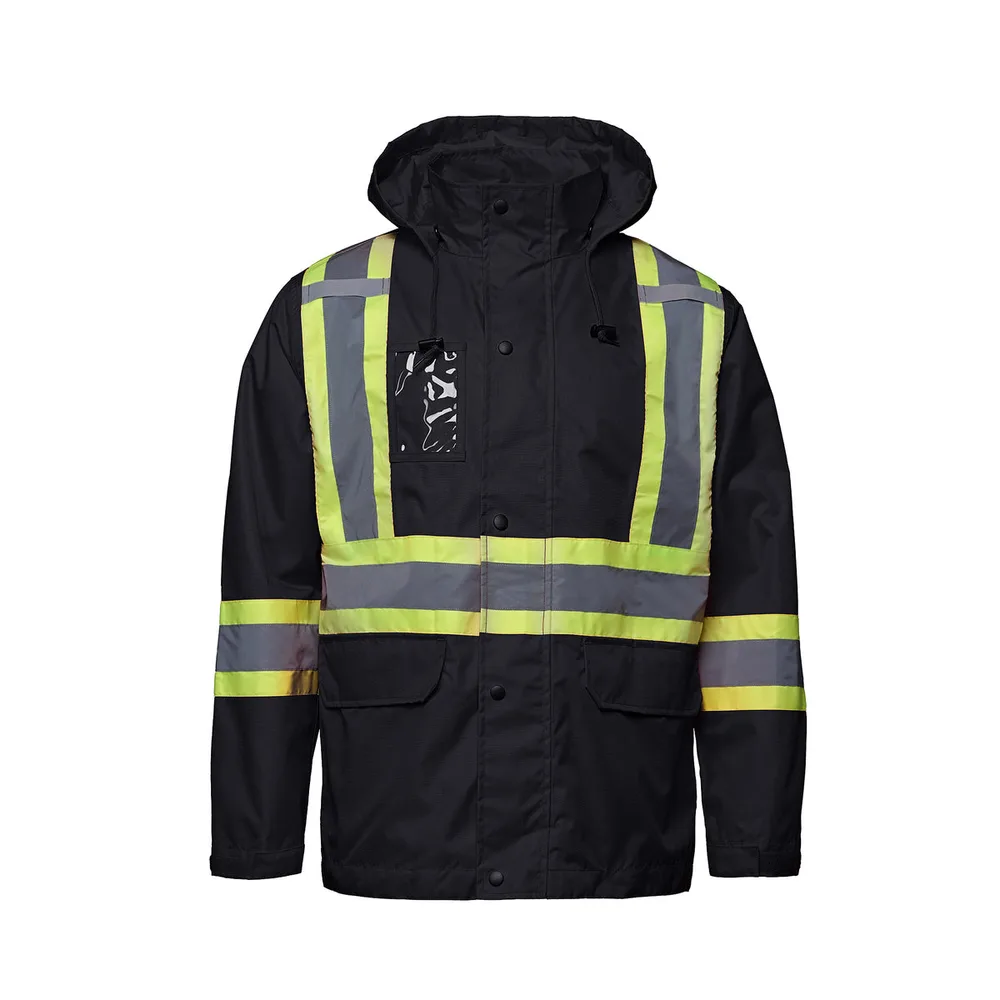 Storm Full Length HI-VIZ Raincoat with Detachable Hood