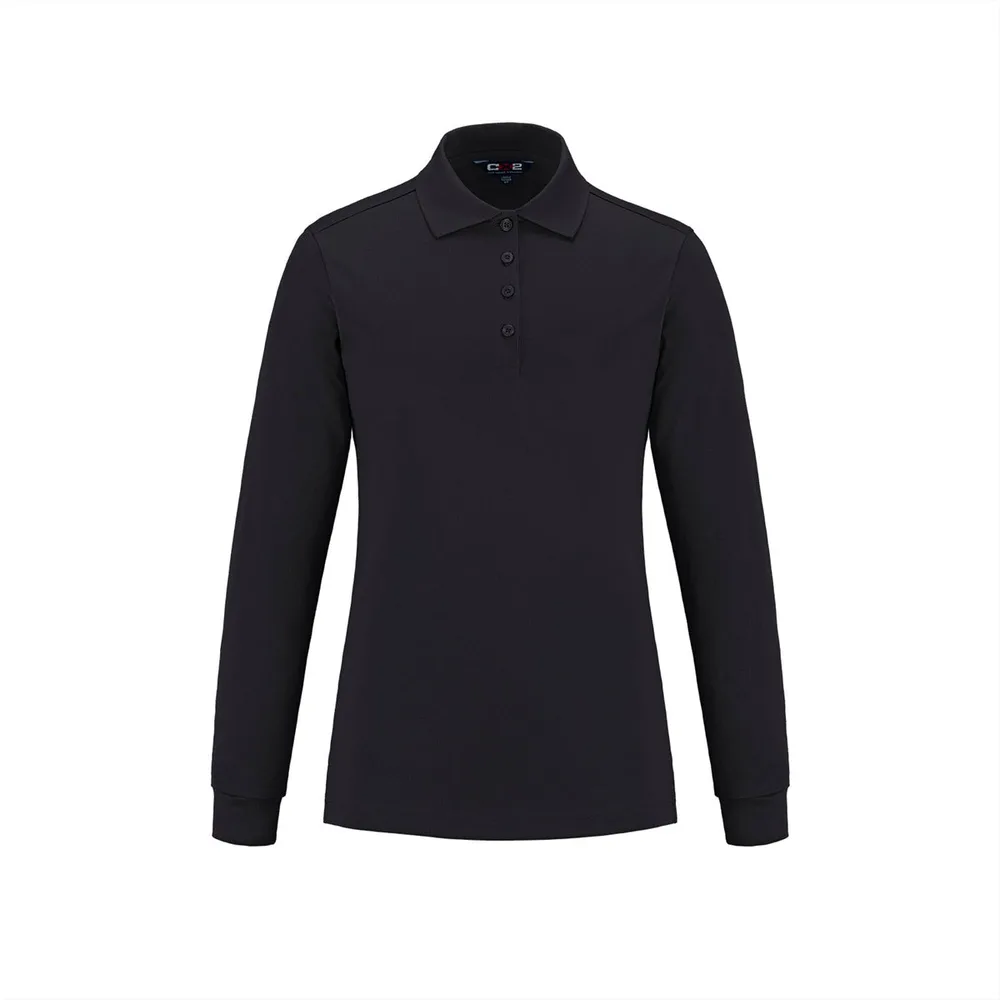 Birdie Ladies Long Sleeve Pique Mesh Polo