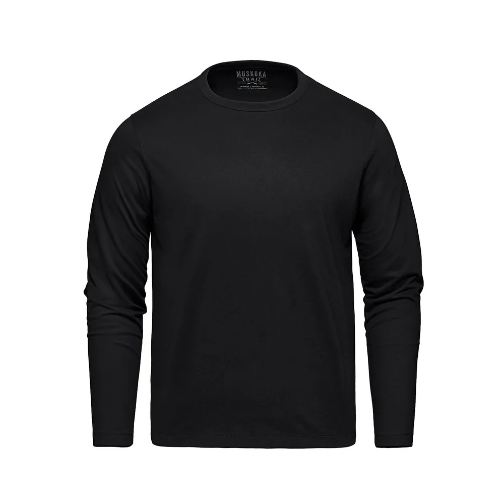 Riverside Cotton-Poly Long Sleeve Crewneck T-Shirt