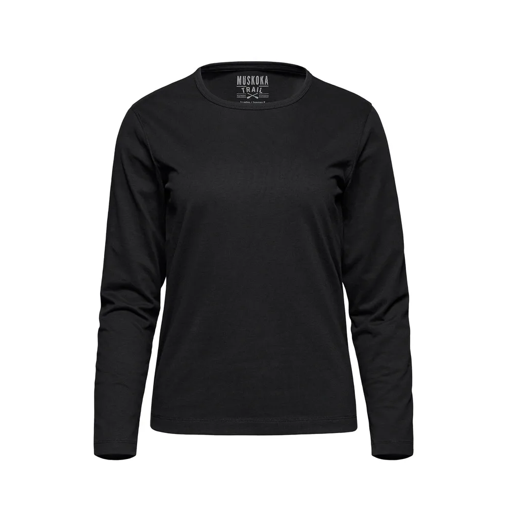 Riverside Cotton-Poly Long Sleeve Crewneck T-Shirt