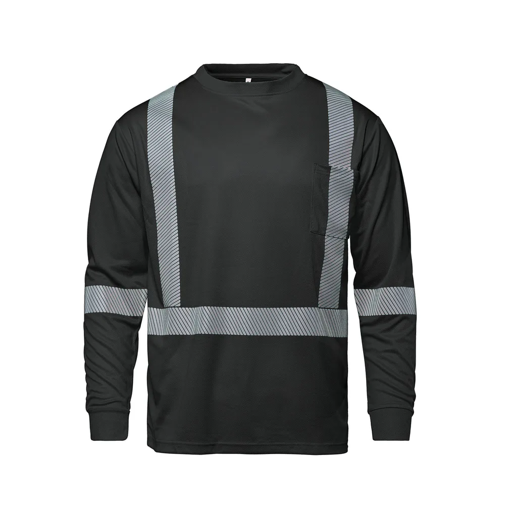 Volt Long Sleeve Hi-VIS T-Shirt with Segmented Stripes
